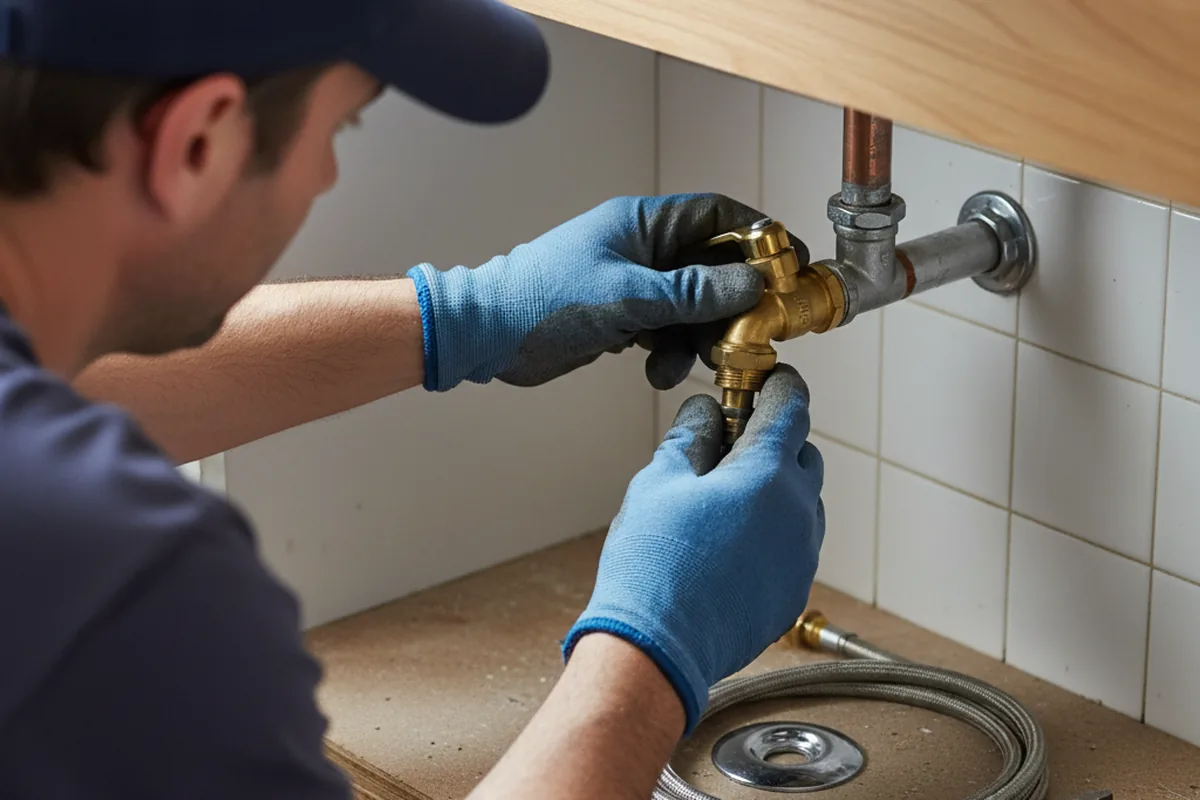 Shutoff valve and fitting work during Emergency Plumbing in San Simon
